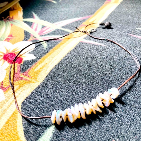 J Jill Leather and Pearl Necklace - Picture 1 of 5